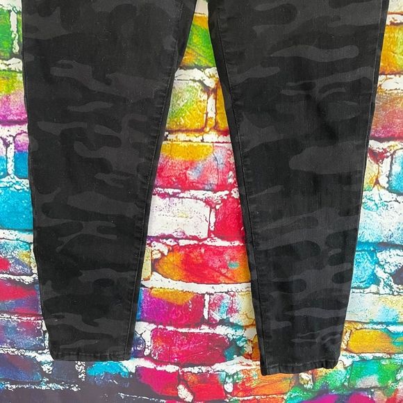 Sanctuary Social Standard Ankle Skinny Black Camo Jeans Size 6 - Picture 4 of 11